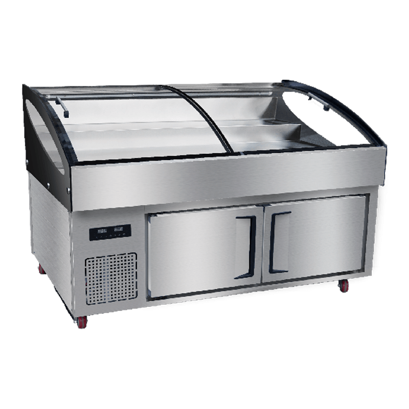 یخچال آشپزخانه یخ شمار سه لایه استیل 1.8 متری